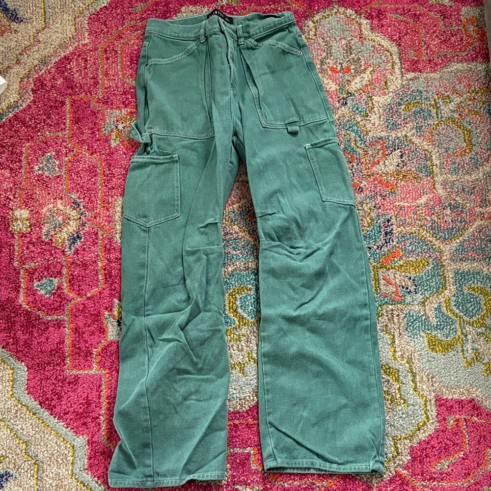 Lioness Women's Green Cargo Jeans